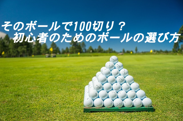 そのボールでは100切りできない 初心者のためのゴルフボールの選び方 ゴルフ100切りのための10のポイント